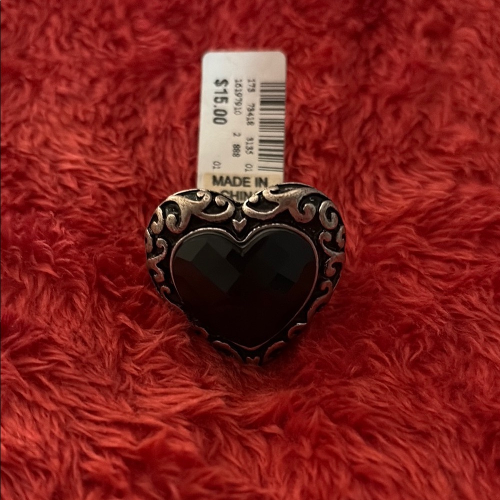 Avenue Black Heart 🖤 Adjustable Ring